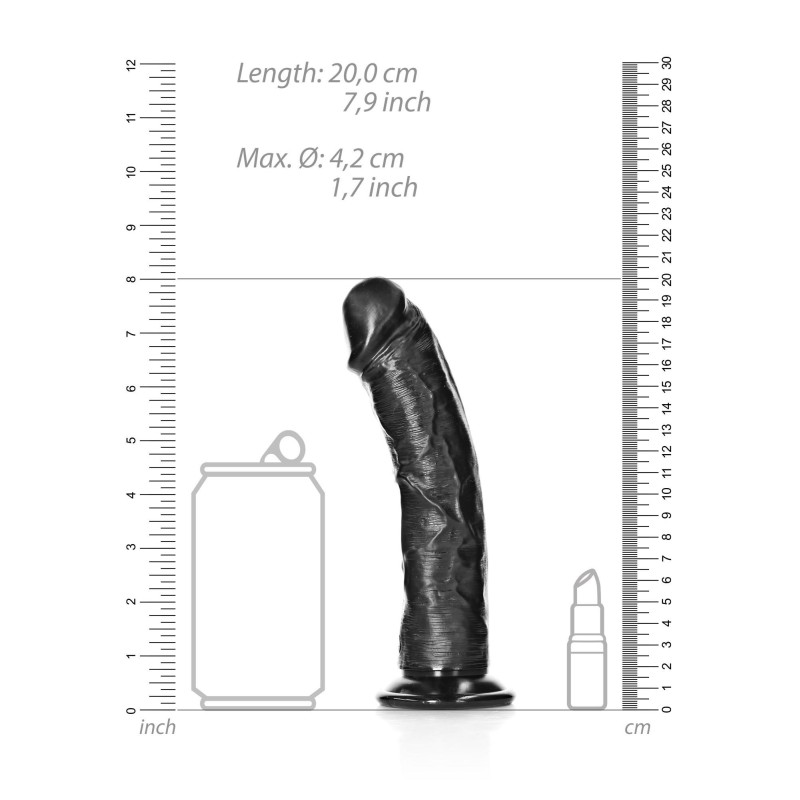 Czarne silikonowe dildo z mocną przyssawką 25 cm